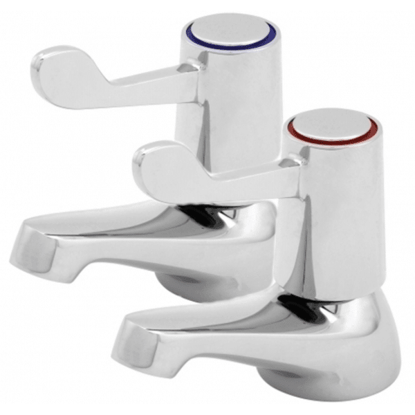 Lever action bath taps