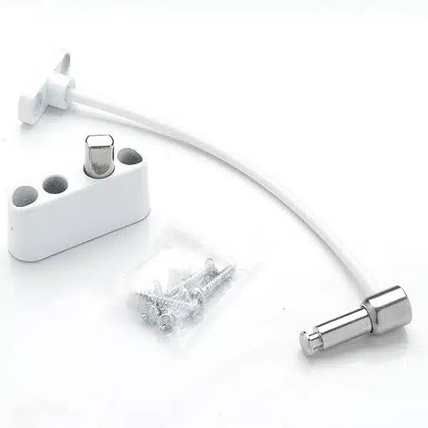 Push Lock Cable Window Restrictor White 195mm