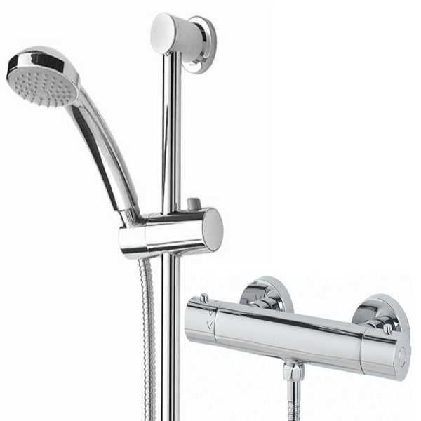 Exposed Thermostatic Valve with Shower Head Shower Kit