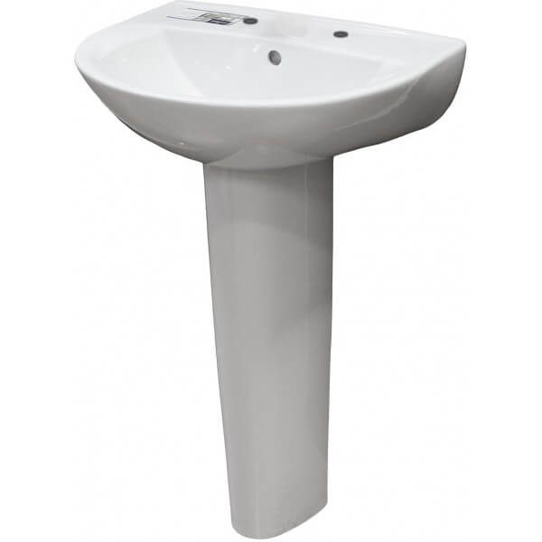 Basin & Pedestal Set 1 Tap Hole (2 Tap Hole)